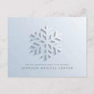 Modern Elegant Snowflake Medical Holiday Greetings