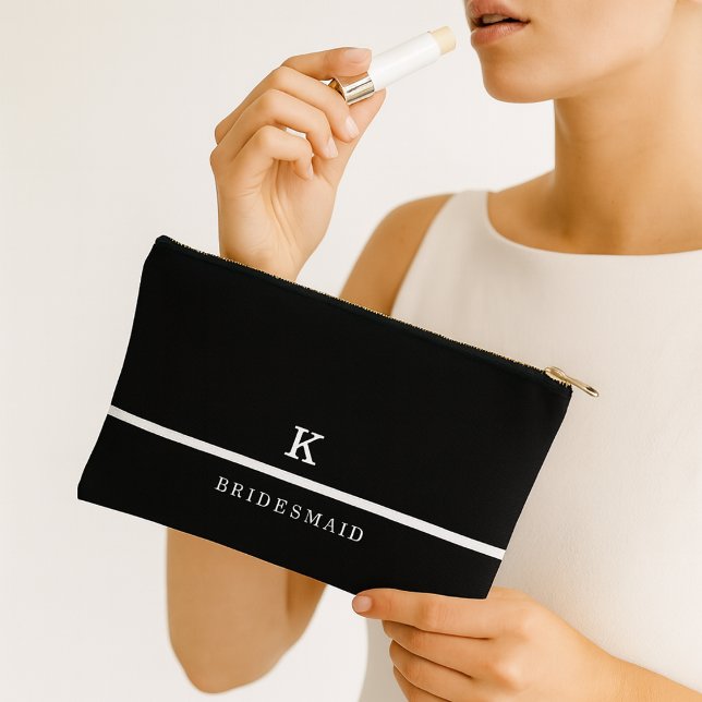 Modern Elegant Sophisticated Bridesmaid Accessory Pouch (Creator Uploaded)