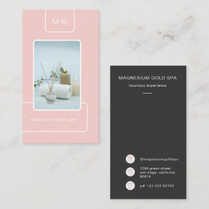 Modern Elegant Spa Photo Business Card