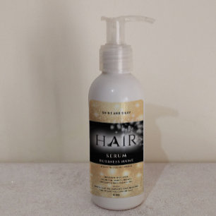 Modern elegant  sparkle  HAIR serum label