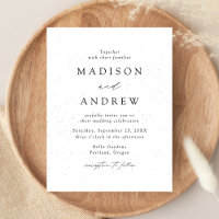 Modern Elegant Speckled Black and White Wedding