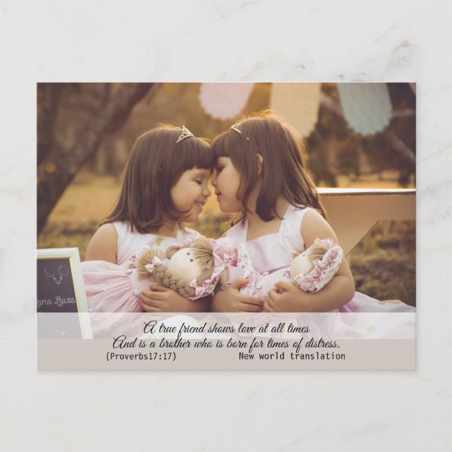 Modern Elegant Spiritual Bible Verse Postcard (Front)