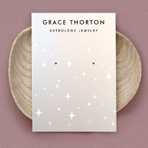 Modern Elegant Stars Earring Jewellery Display Bus Business Card