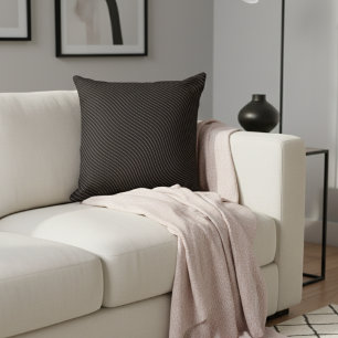 Modern Elegant Striped Black Cushion