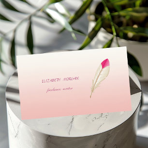 Modern Elegant Stylish, Feather Business Card