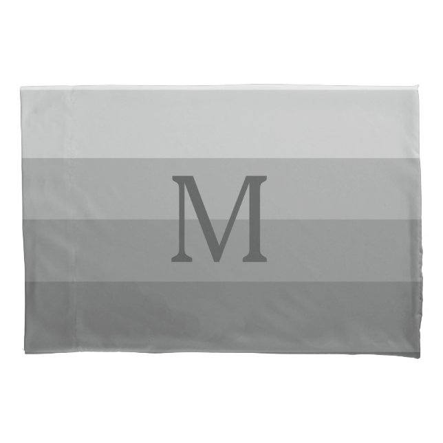 Modern Elegant Stylish Monogram Letter Initial Pillowcase (Front)