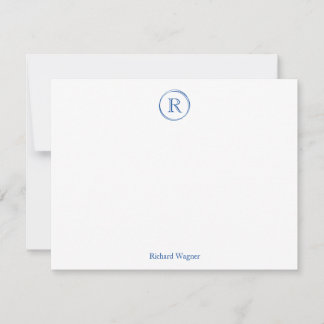 Modern, Elegant, Stylish Monogram Note Card
