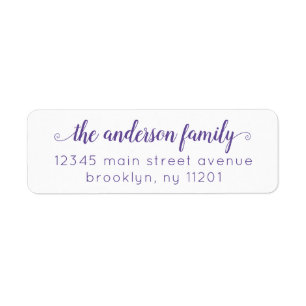 Modern Elegant Stylish Purple Violet Script Family