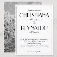 Modern Elegant Stylish Roaring 20s Wedding Photo