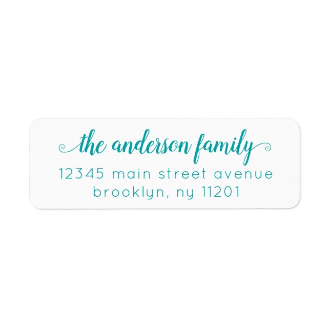 Modern Elegant Stylish Teal Green Script Family (Front)