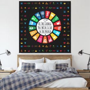Modern Elegant Sustainability Goals Inspirational Canvas Print