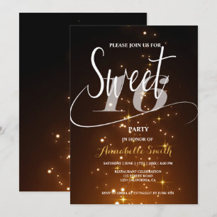 Modern elegant  sweet 16 invitation