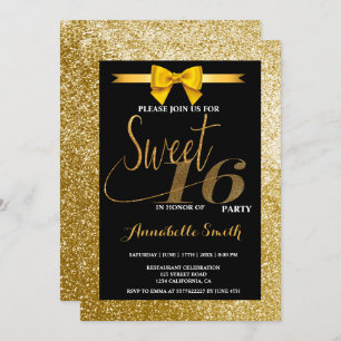 Modern elegant  sweet 16 invitation