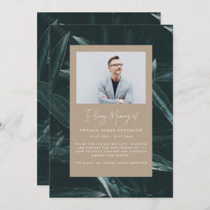 Modern elegant sympathy grief rememberance photo