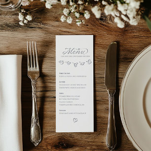 Modern elegant table menu