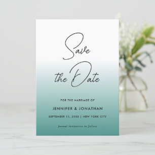 Modern Elegant Teal Simple Calligraphy Template