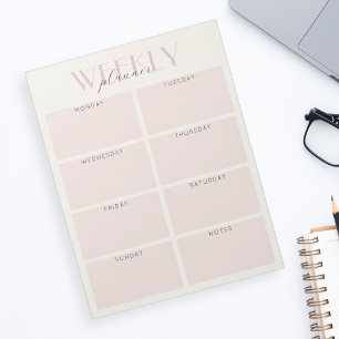 Modern Elegant Tearaway Weekly Planner Notepad