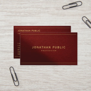 Modern Elegant Template Gold Text With QR Code Business Card