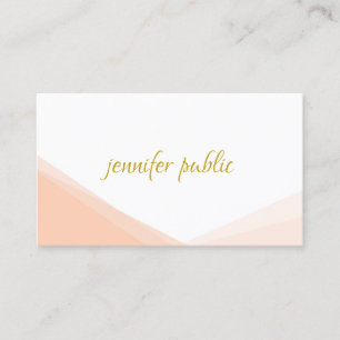 Modern Elegant Template Handwritten Gold Script Business Card