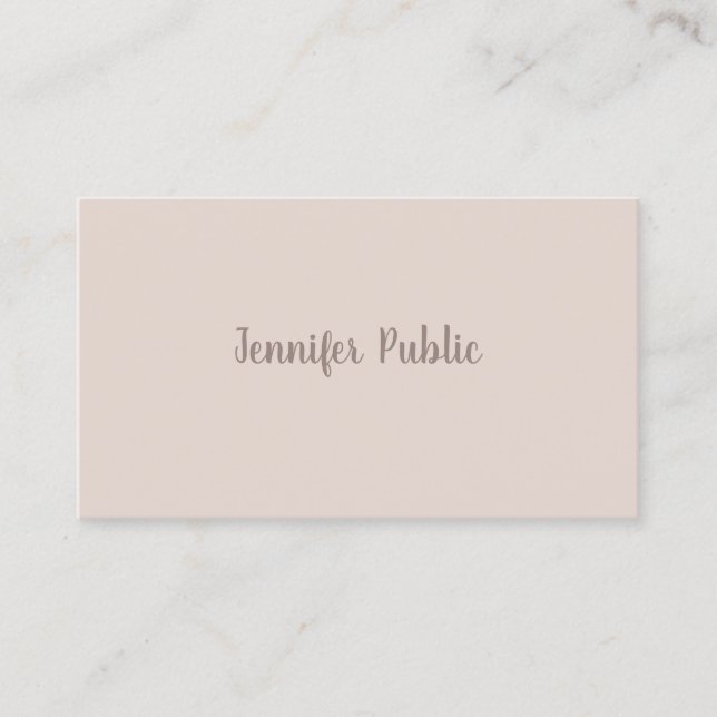 Modern Elegant Template Professional Hand Script Business Card (Front)