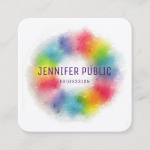 Modern Elegant Template Professional Luxurious Square Business Card