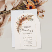 Modern Elegant Terracotta Fall Floral Wedding