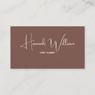 Modern Elegant Terracotta Minimalist Business Card