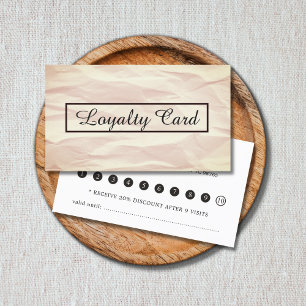 Modern Elegant Texture Beauty Salon Loyalty Card