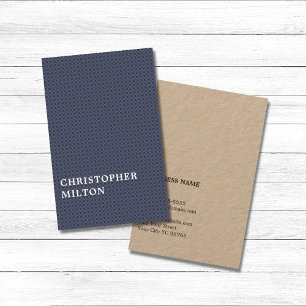 Modern Elegant Texture Blue Kraft Paper Consultant Business Card