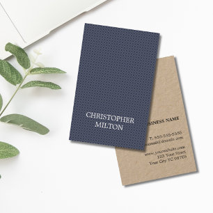 Modern Elegant Texture Blue Kraft Paper Consultant Business Card
