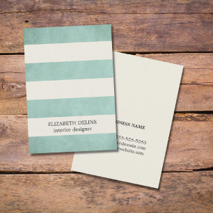Modern Elegant Texture Green Interior Designer Business Card