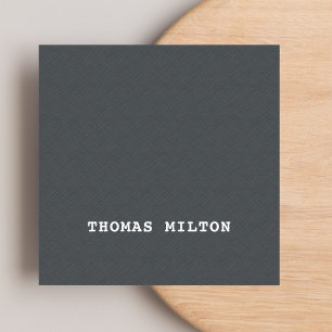 Modern Elegant Texture Grey Consultant Square Business Card