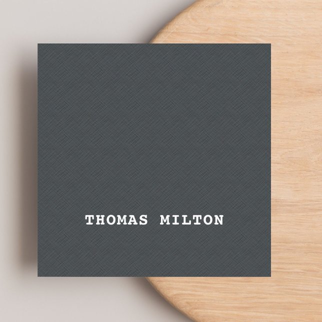 Modern Elegant Texture Grey Consultant Square Business Card (Creator Uploaded)