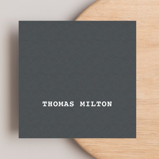 Modern Elegant Texture Grey Consultant Square Business Card (Creator Uploaded)