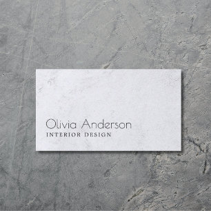 Modern Elegant Texture Grey Interior Design Business Card