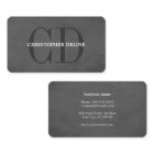Modern Elegant Texture Grey Monogram Consultant
