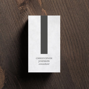 Modern Elegant Texture Grey Stripe Consultant Business Card