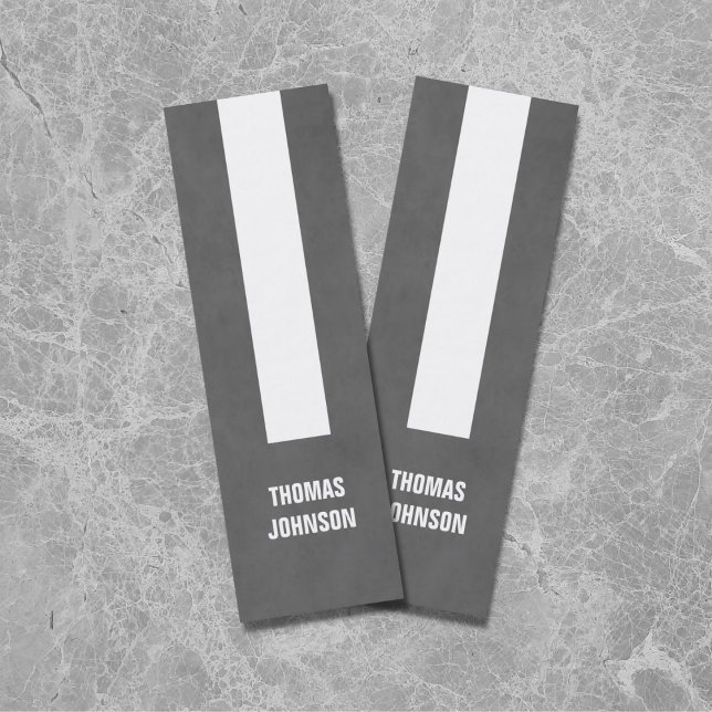 Modern Elegant Texture Grey Stripe Consultant Mini Business Card (Creator Uploaded)