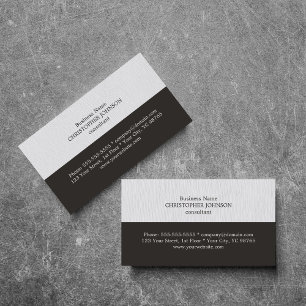 Modern Elegant Texture Grey White Attorney Business Card