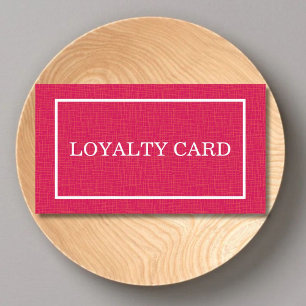 Modern Elegant Texture Pink White Loyalty Card
