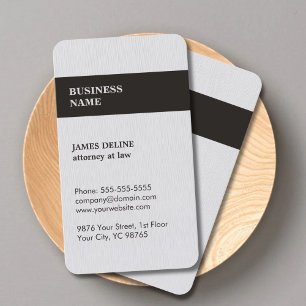 Modern Elegant Texture White Attorney Business Card