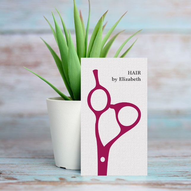 Modern Elegant Texture White Hair Stylist Business Card (Creator Uploaded)