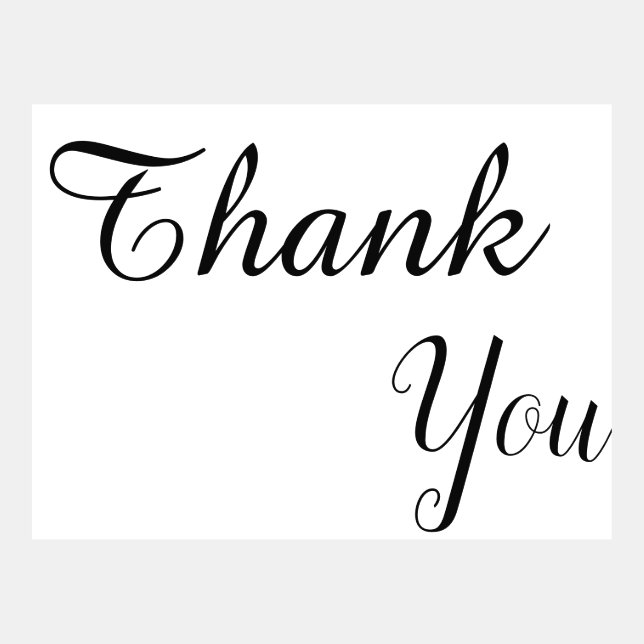Modern Elegant Thank You Script (Front)