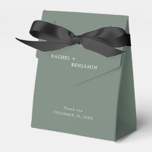 Modern Elegant Timeless Minimalist Sage green Favour Box