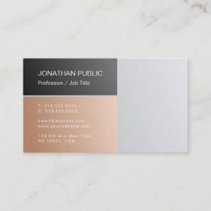 Modern Elegant Trend Colours Pearl Finish Luxury Business Card