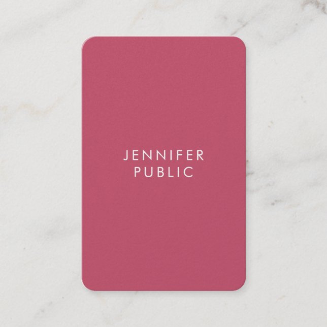 Modern Elegant Trend Colours Premium Pearl Finish Business Card (Front)