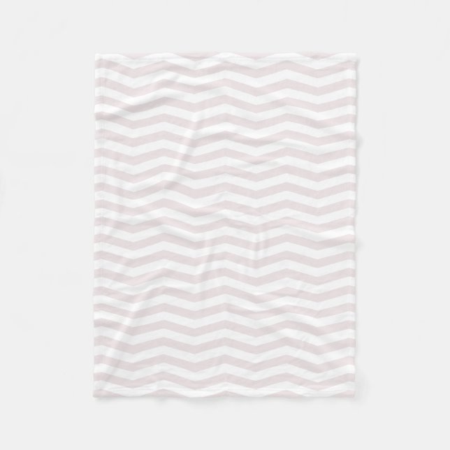 Modern Elegant Trendy Beige White Striped Template Fleece Blanket (Front)