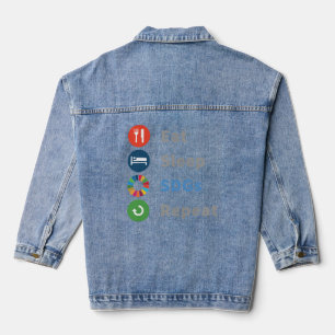 Modern Elegant Trendy Gifts Sustainability 2030 Denim Jacket