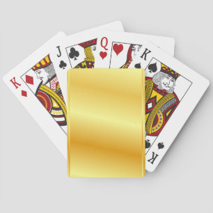 Modern Elegant Trendy Gold Metallic Look Template Playing Cards
