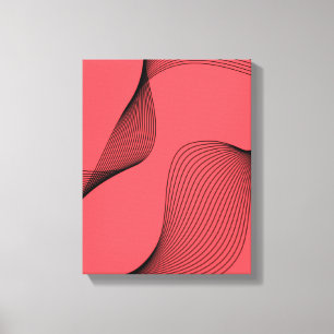 Modern, elegant, trendy, simple wavy illustration canvas print